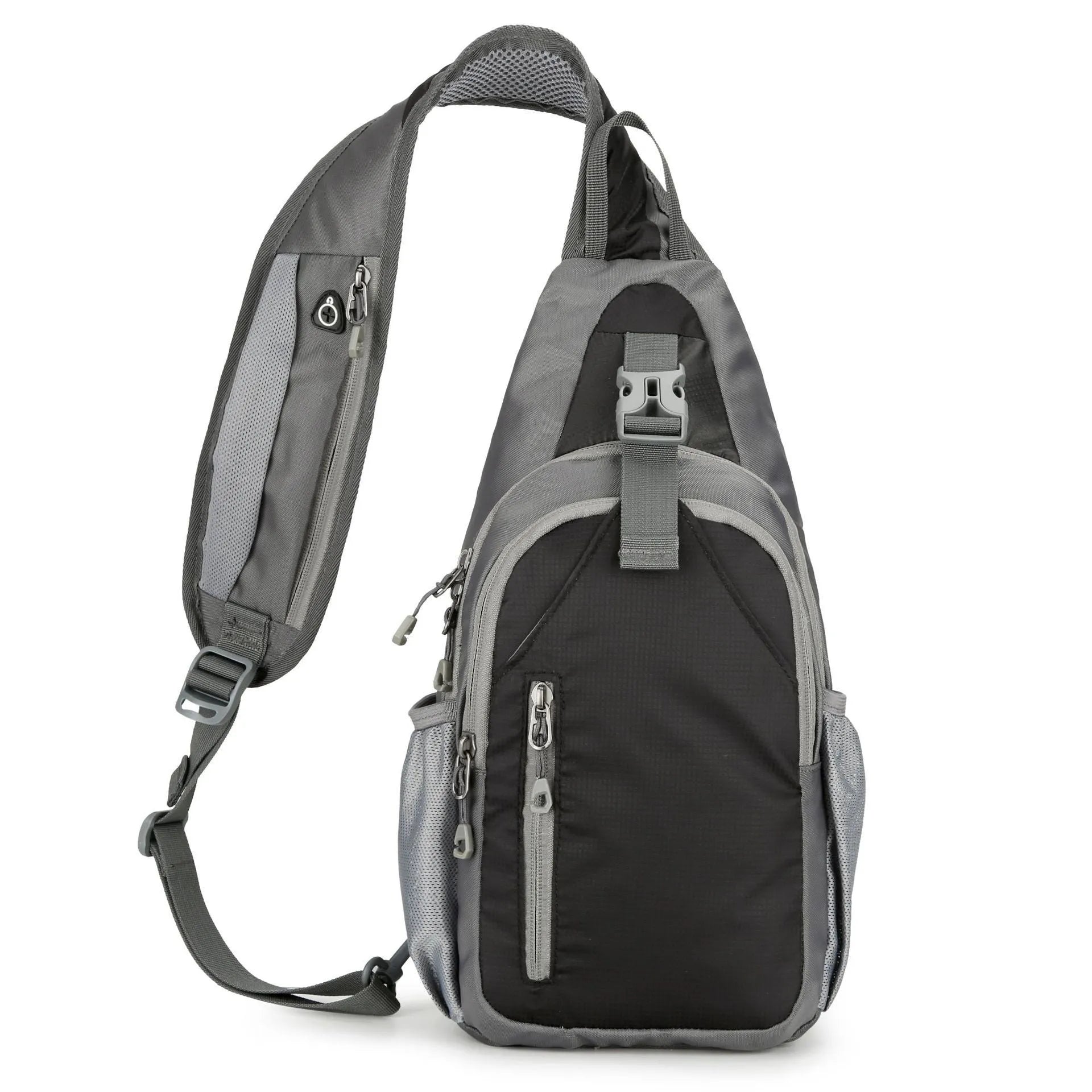 Nylon canvas crossbody chest bag in street style with contrast colour elements