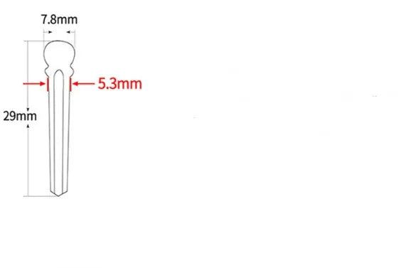Six ebony guitar string nails with matt black finish for 40-42 inch folk acoustic guitars