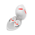 Creative Outer T8 Starman alien-design wireless Bluetooth earbuds in red or blue with a charging case.