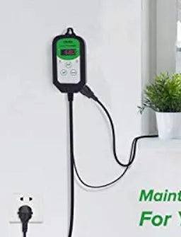 Household digital temperature controller with LED display showing temperature reading