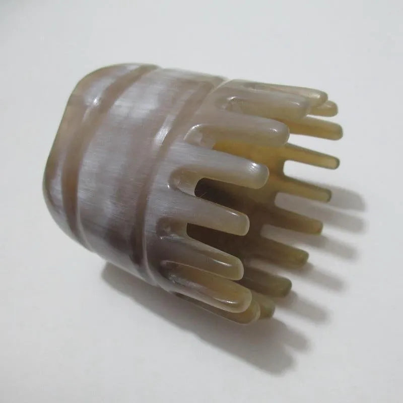 Traditional Chinese medicine white buffalo horn comb for head meridian massage with multiple tooth style options
