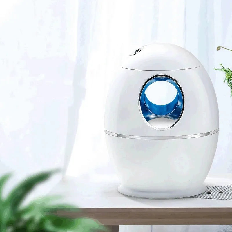 White columnar household air humidifier with anion function and USB power connection