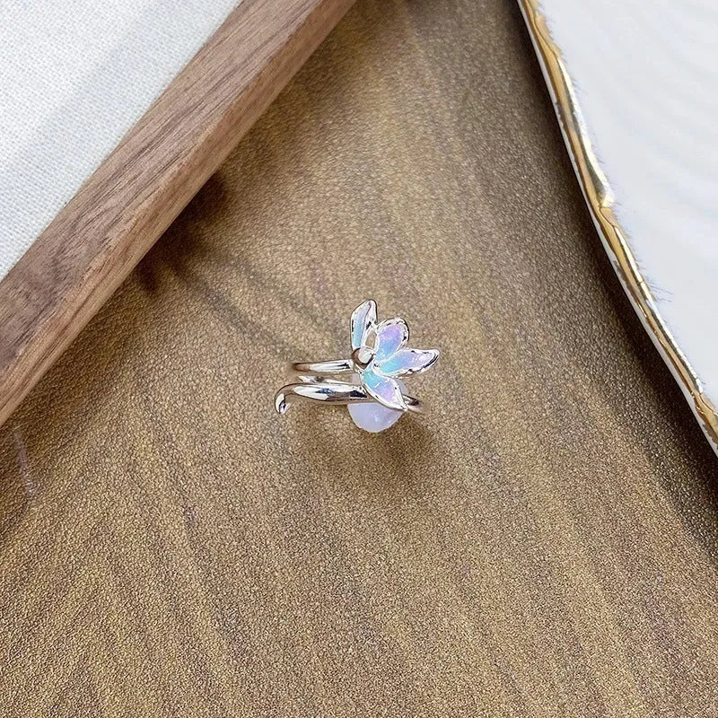 Adjustable copper insect ring with oil drip texture in one of three colour finishes.
