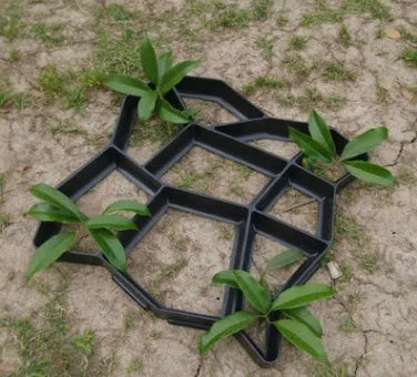Black plastic goose floor concrete mold 42x43cm for DIY garden path stone brick paving