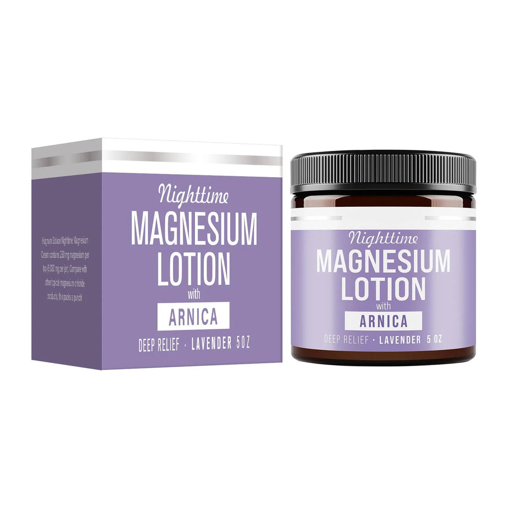 Squared jar of Magnesium Body Butter Cream 150ml for skin moisturisation