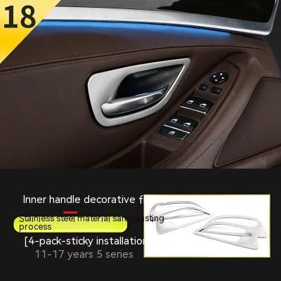 BMW 5 Series F10 interior door handle decorative trim strip in gloss black finish