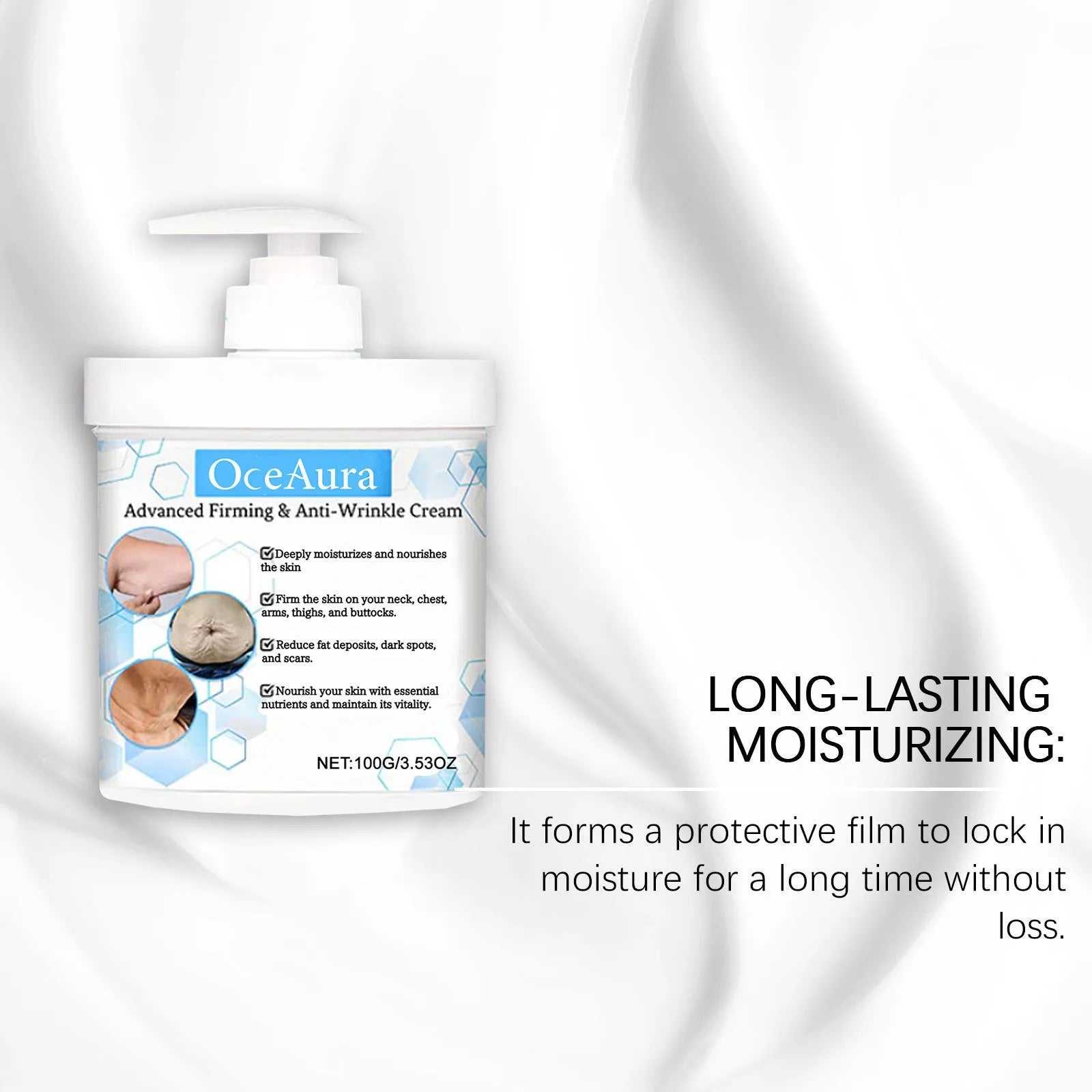 100g jar of gentle body moisturiser with glycerin, hyaluronic acid, nicotinamide and coffee extract