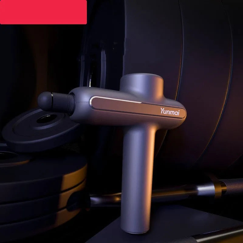 Grey Massage Gun Pro Basic with rechargeable lithium battery and 3 speed settings