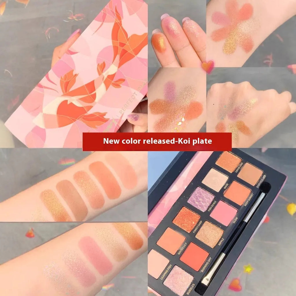 Explorer twelve-colour animal eye shadow palette showing Golden Tiger, Wild Leopard, and Red Fox shades