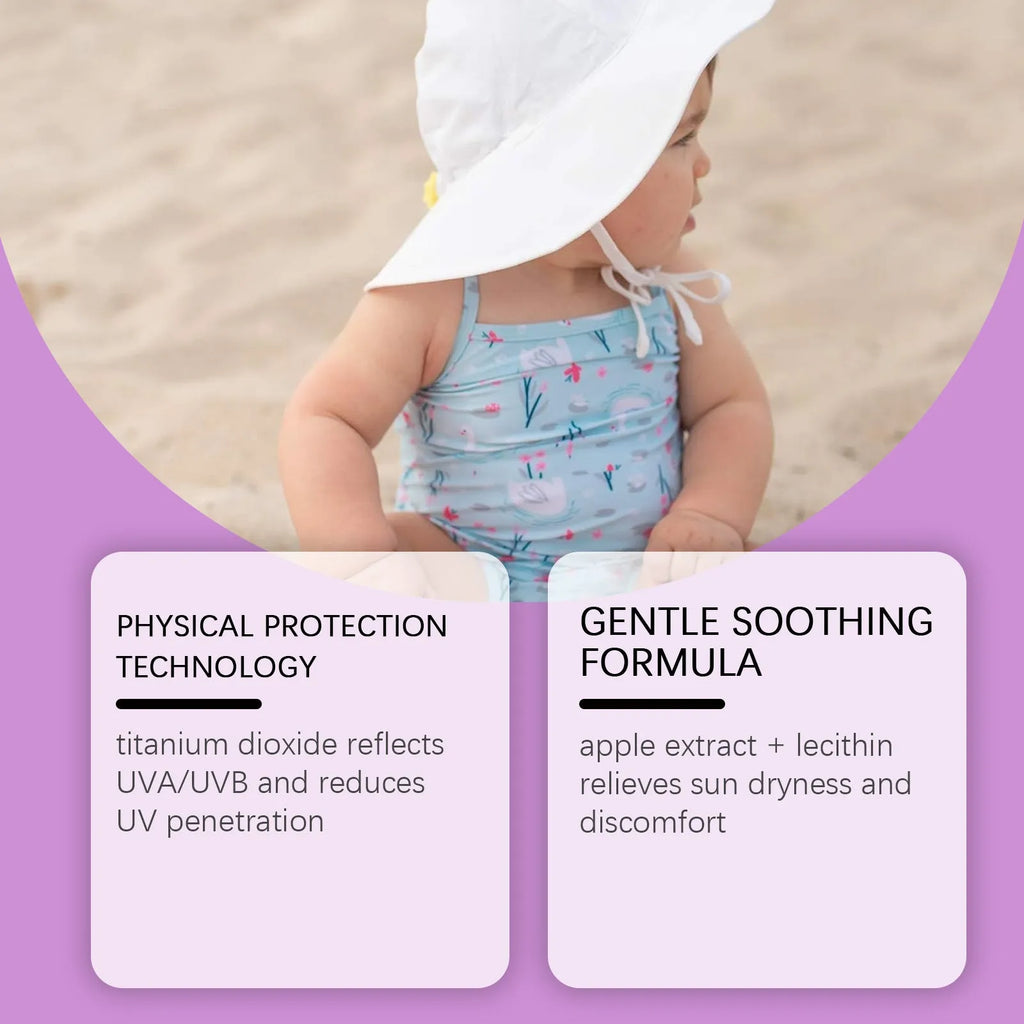 50g sunscreen cream tube with titanium dioxide and apple extract ingredients