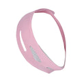 Pink elastic V-shaped face bandage for facial support and contouring applications