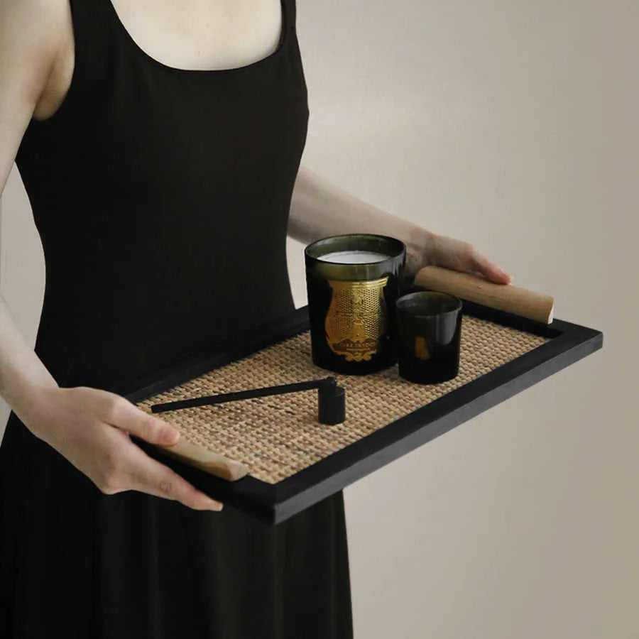 Pine wood compartment dining tray showing separated sections for organised serving