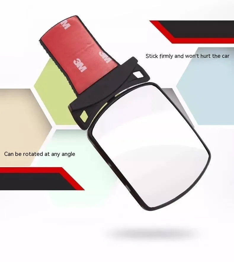 Wide angle widened car rearview mirror 8x6cm glass interior safety mirror