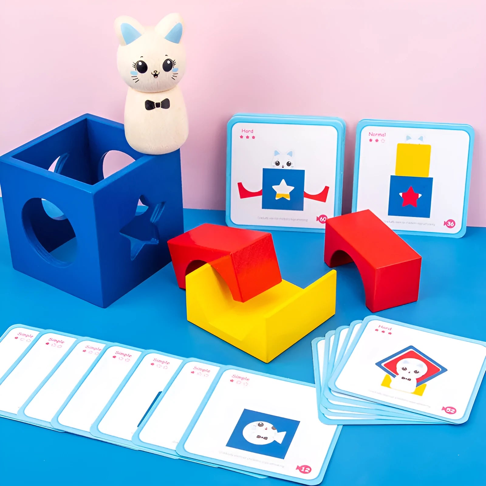 Wooden colour training touch flip board for children aged 4-6 years