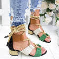 Women's suede platform sandals with front strap and ankle strap in various colours