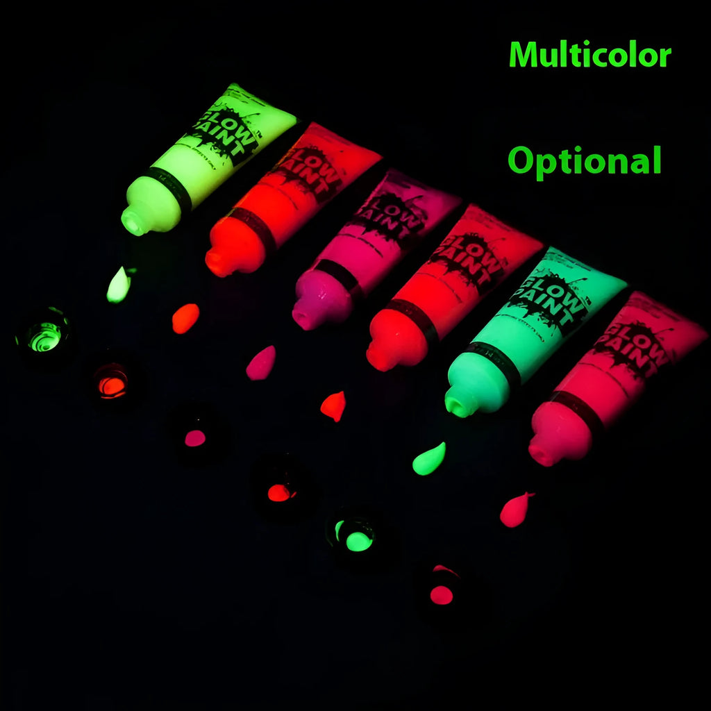 25ml tube of neon face and body paint gouache in non-toxic formulation for safe skin application