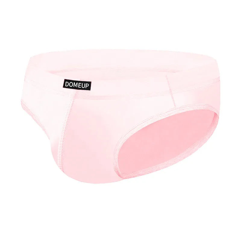 Men's solid colour seamless briefs in black, shown flat, highlighting low waist and knit fabric.
