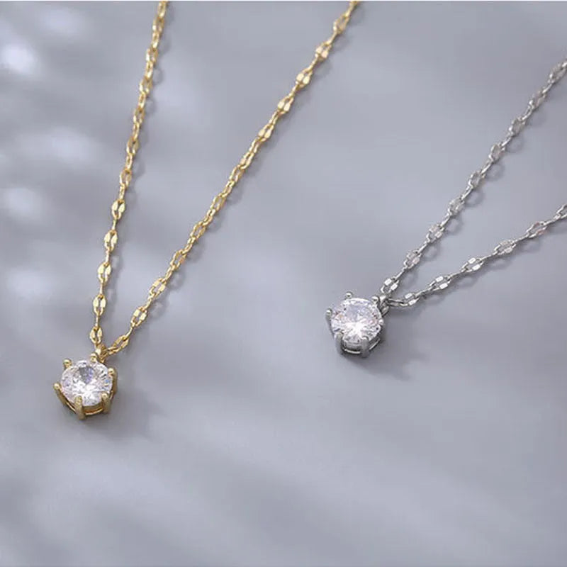 Women's copper pendant necklace with electroplated finish in copper white gold plated colour original design