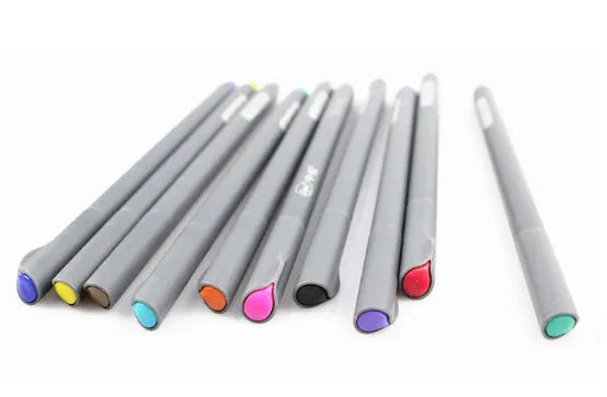 10-piece hook line technical drawing pen set with 0.38mm tips for architecture and design