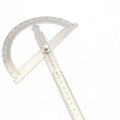 Adjustable plastic protractor showing 180° measuring scale with clear graduation marks