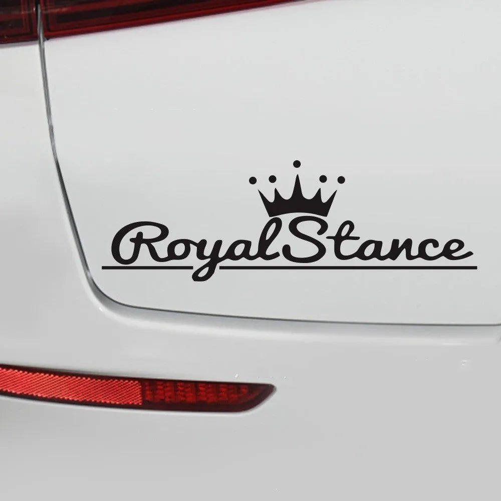 Colourful reflective vinyl car sticker with a crown design for vehicle decoration