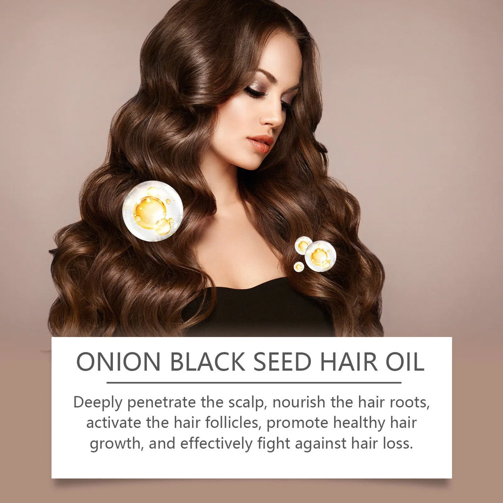 100ml bottle of nourishing hair care essential oil with accessories in its box.