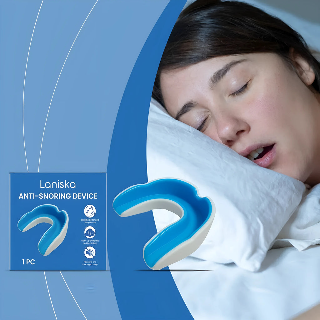 Anti-snoring gentle care night sleep device, a single-piece snoring stopper.