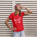 Valentine's Day couple short sleeve t-shirt in cotton polyester blend, available in black red white, sizes S to XXXL