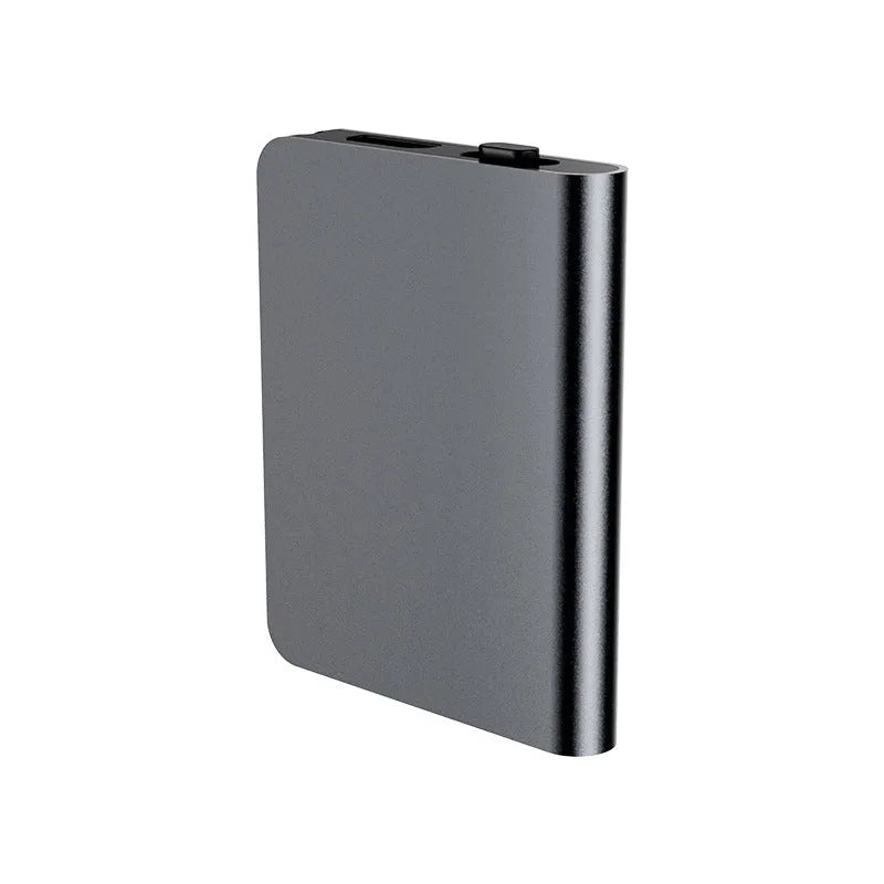 Black digital voice recorder with zinc alloy shell and USB connection port