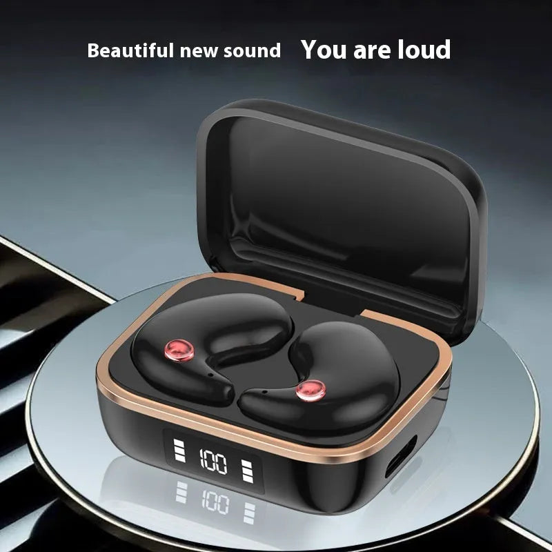 Mini J11 wireless Bluetooth headset in black in-ear sports style with charging bay
