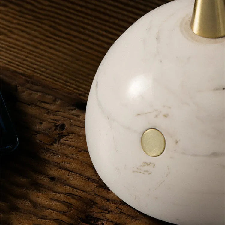 Dimmable desk lamp with creative glass shade and touch switch control