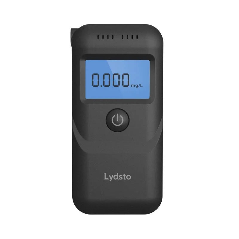 Black household alcohol tester with one-button operation for breath analysis checks