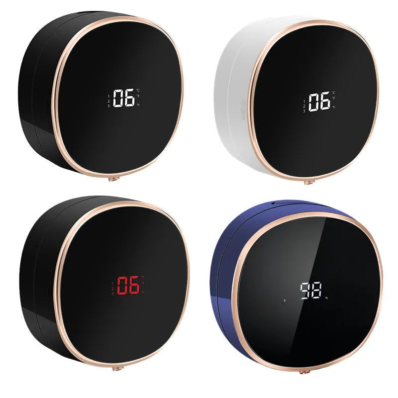 White automatic soap dispenser with infrared sensor and USB charging port