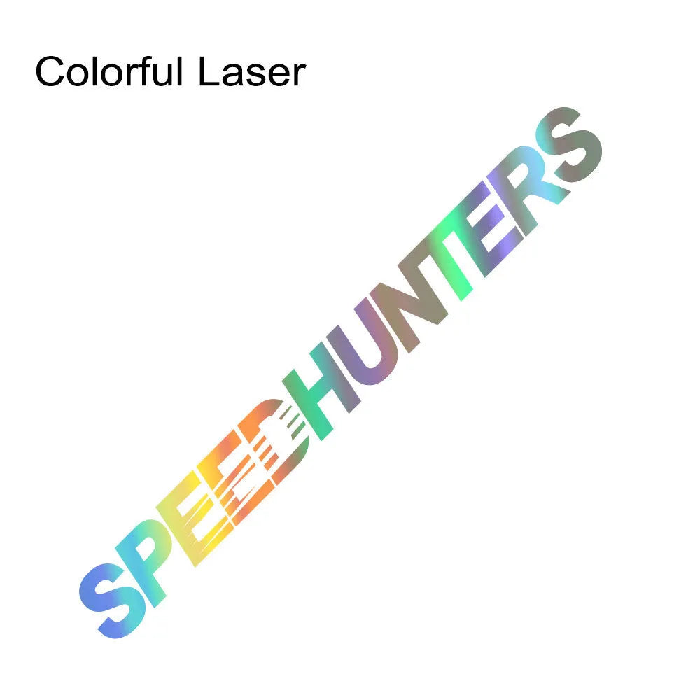 Speed Hunters reflective vinyl car sticker measuring 59cm by 10cm in multiple colour options.