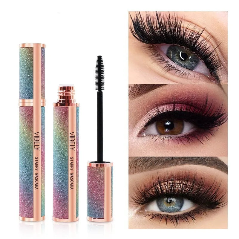 Black 4D waterproof mascara tube for long, thick, curling lashes.