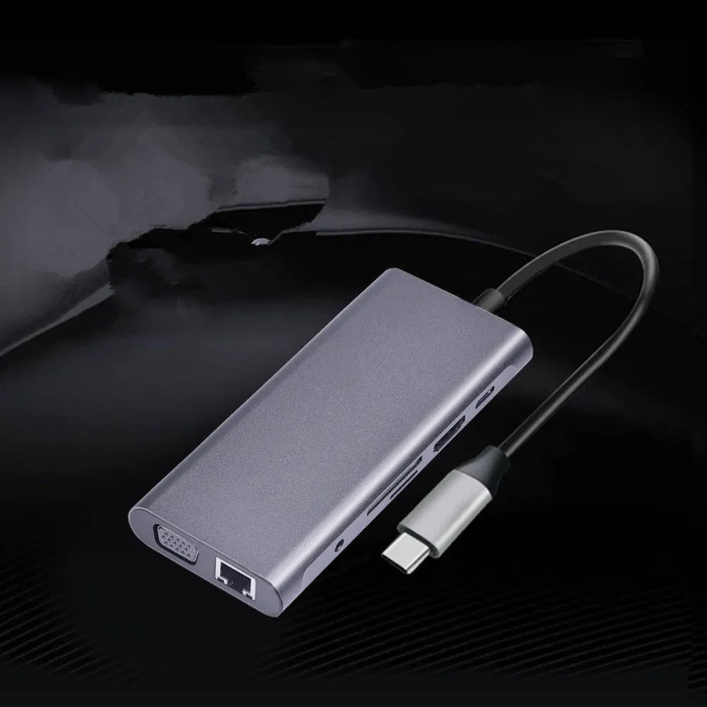 10-in-1 docking hub PD power bank compatible with MacBook and iPhone for trade fair use