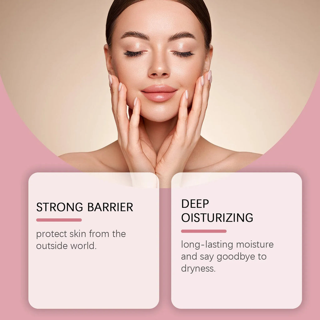 100g pot of translucent facial moisturising cream with ceramide NP hydration formula
