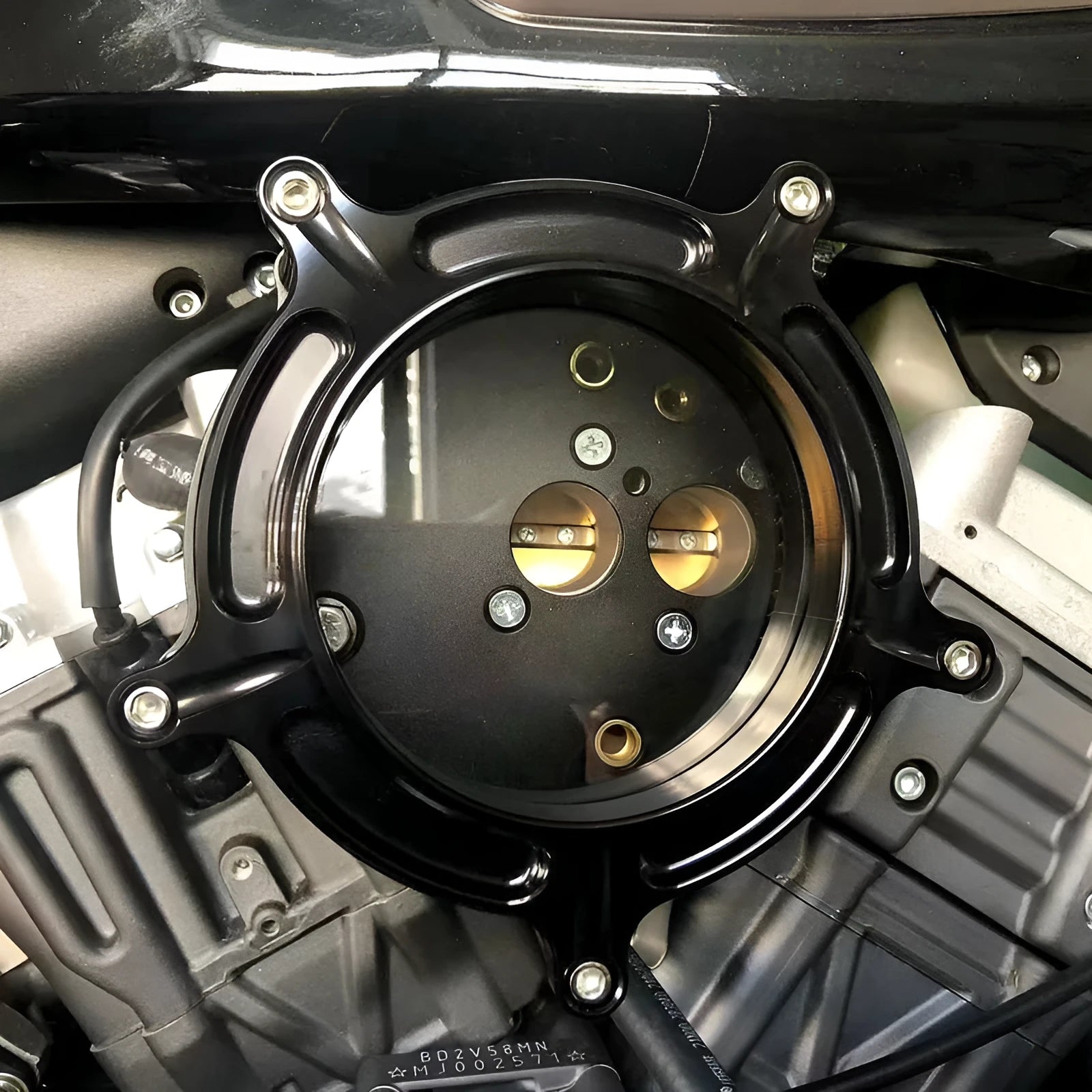 MP09-JJL aluminium air filter retrofitting accessory showing multiple colour options including black, blue and red finishes.