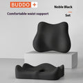 Memory foam office seat cushion with decompression channel in grey-green mixed colour