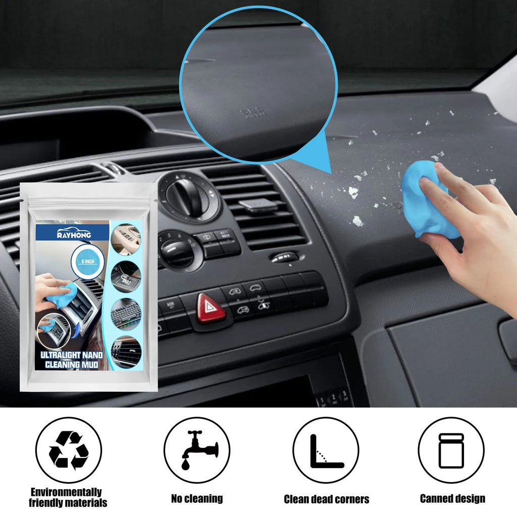 20g pack of grey cleaning putty for car vent and interior gap dust removal.