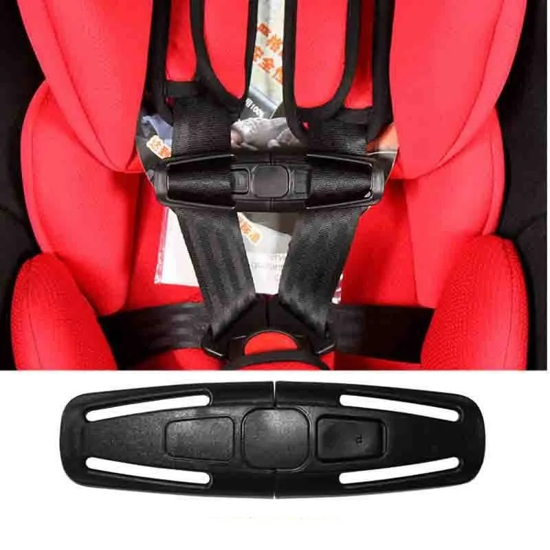 Black nylon child car seat safety harness buckle for 5-point restraint systems