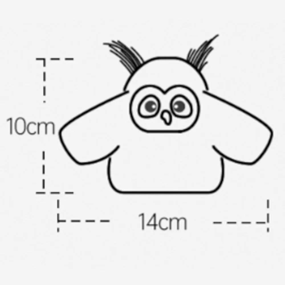 Grey automatic owl cat toy with flapping wings for indoor feline entertainment