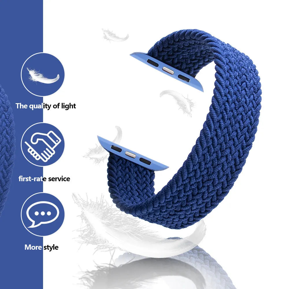 Apple Watch compatible nylon strap with plastic head in five colours including army green