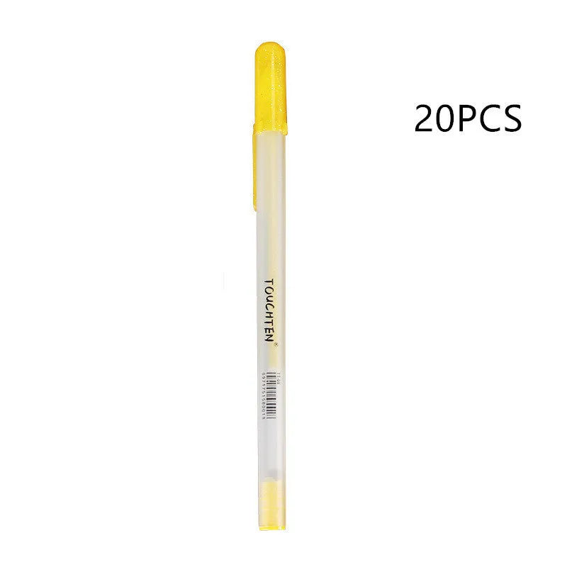 Touchnew hand-painted highlight pen in golden, silver and white colours for black card artwork