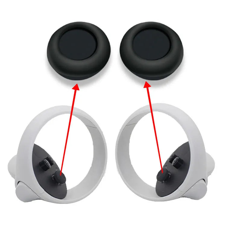 Black silicone VR headset accessory set with eye mask and handle covers