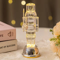 Transparent plastic walnut soldier Christmas nutcracker ornament with detailed uniform
