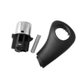 Black ABS shift button handle assembly with spring and side plate for Honda Accord 2003-2005.