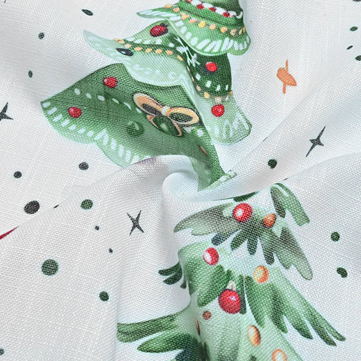 Christmas Forest colour punching curtain with punched pattern design for sun shading