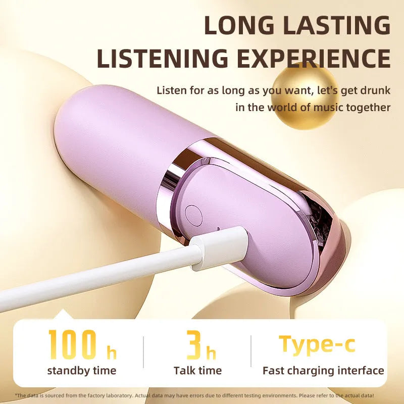 Wireless Bluetooth sleep headset with vibration massager, in-ear design, PC ABS, black colour option