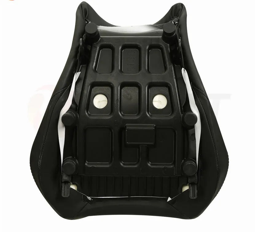 PU leather waterproof seat cover set for Suzuki GSXR1000 motorcycle on a bike seat.
